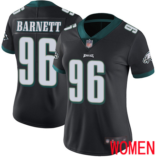 Women Philadelphia Eagles #96 Derek Barnett Black Alternate Vapor Untouchable NFL Jersey Limited Player->nfl t-shirts->Sports Accessory